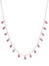 Graziela 18k Rose Gold Floating Tourmaline Necklace In Pink