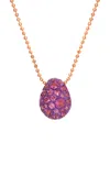 Graziela 18k Rose Gold Rhodolite Bahia Pendant Necklace In Rose Gold
