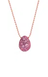 Graziela 18k Rose Gold Sapphire Bahia Pendant Necklace In Rose Gold