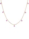 Graziela 18k Rose Gold Sapphire Necklace In Gold