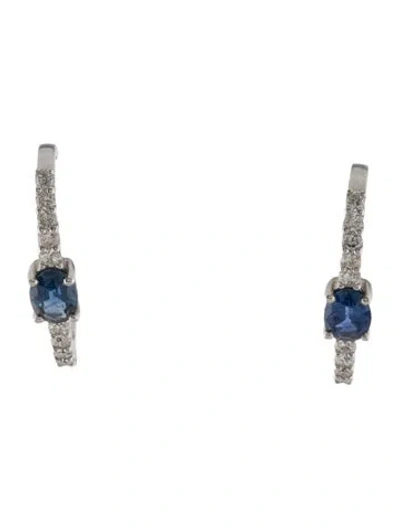 Pre-owned Graziela 18k Sapphire & Diamond Earrings In Multi