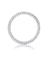 Graziela 18k White Gold 3-sided Diamond Band Rind In Silver