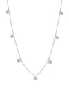 Graziela 18k White Gold Small Floating Diamond Necklace In Metallic