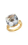 Graziela 18k Yellow Gold Diamond Folha Ring