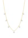 Graziela 18k Yellow Gold Floating Diamond Necklace In Gold