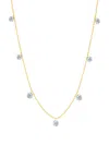 Graziela 18k Yellow Gold Floating Diamond Necklace In Gold