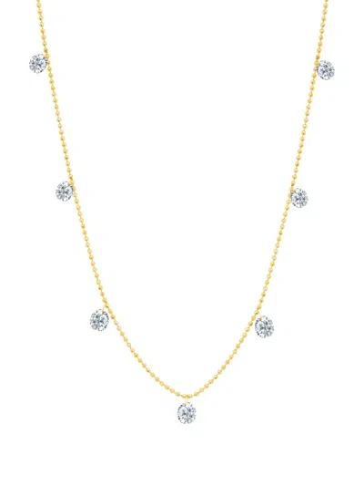 Graziela 18k Yellow Gold Floating Diamond Necklace