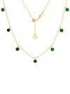 Graziela 18k Yellow Gold Floating Emerald Necklace In Gold