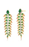 Graziela 18k Yellow Gold Árvore Emerald Drop Earrings