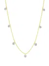 Graziela 18k Yellow Gold Small Floating Diamond Necklace In Gold