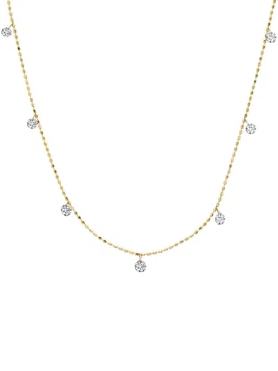 Graziela 18k Yellow Gold Tiny Floating Diamond Necklace
