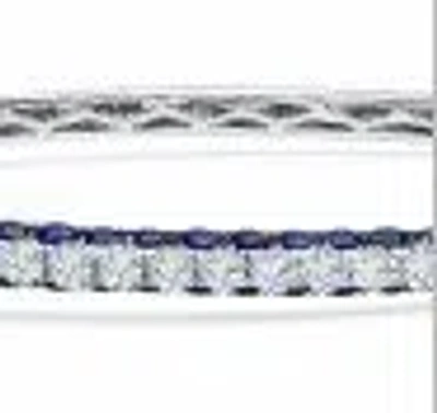 Graziela 3 Sided Gemstone & Diamond Bangle In White