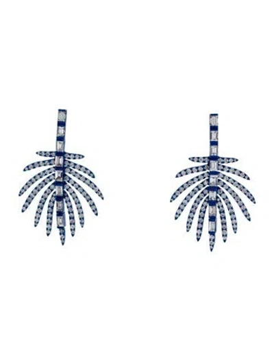 Pre-owned Graziela 3.20ctw Diamond Palmeira Drop Earrings In Multi