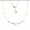 Graziela 5 Diamond Curved Bar Necklace In Gold