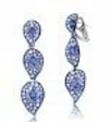 Graziela Blue Rhodium & Sapphire Diamond Earrings