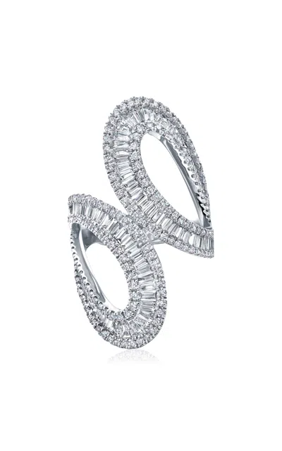Graziela Bypass 18k White Gold Diamond Ring