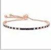 Graziela 18kt Rose Gold Diamond Sapphire Bolo Bracelet In Blue