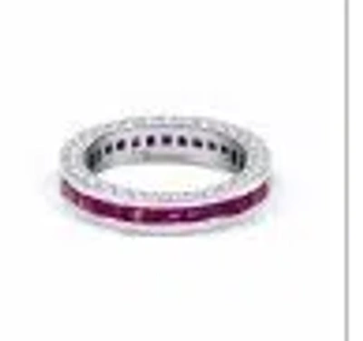 Graziela Diamond & Gemstone Baguette 3 Sided Ring In Metallic