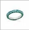 GRAZIELA EMERALD & APATITE 3 SIDED BAND RING