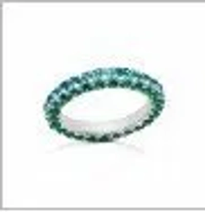 Graziela Emerald & Apatite 3 Sided Band Ring In Green