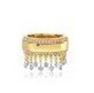 Graziela Floating Diamond Cigar Band In Gold