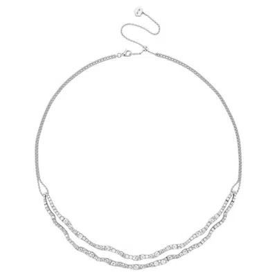 Pre-owned Graziela Gems 18k White Gold & Diamond �rio� Necklace � Luxury Designer Diamond