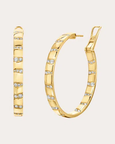Graziela Gems Women's Diamond Alma Dos Rios Large Hoop Earrings In Gold