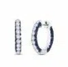 Graziela Gemstone & Diamond 3 Sided Hoop Earrings In Metallic