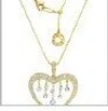 Graziela Have A Heart Pavè Floating Diamond Pendant In Gold