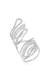 Graziela Hinged 18k White Gold Diamond Paisley Ring