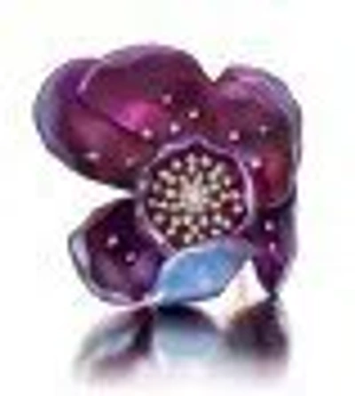 Graziela Large Purple Orchid Titanium Ring
