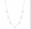 Graziela Medium Floating Diamond Necklace In White In Metallic