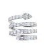 Graziela Pear Shaped Hiss 4 Row Diamond Ring In Metallic