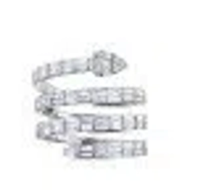 Graziela Pear Shaped Hiss 4 Row Diamond Ring In Metallic