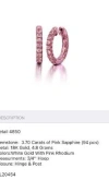 Graziela Pink Sapphire And Pink Rhodium Hoop