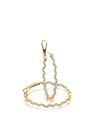 Graziela Rio Diamond Hoop Earrings In Gold