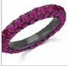 Graziela Ruby 3 Sided Band Ring In Purple