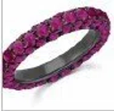 Graziela Ruby 3 Sided Band Ring In Purple