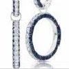Graziela Sapphire & Diamond 3 Sided Earrings In Blue