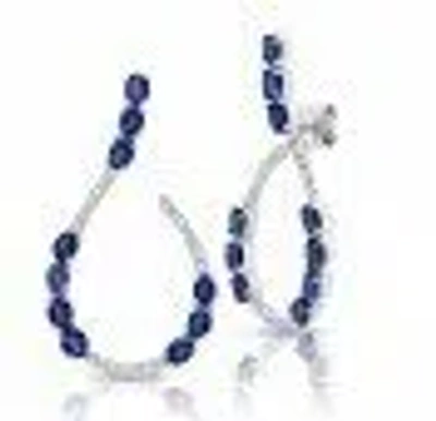 Graziela Sapphire Mega Swirl Earrings In Blue