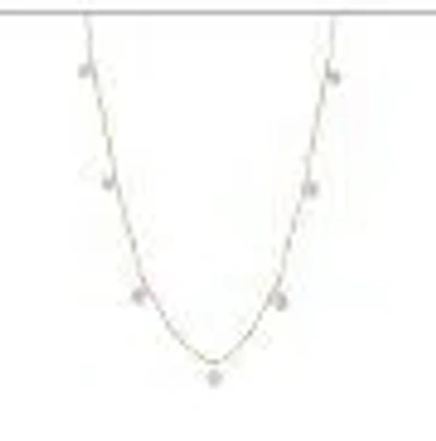 Graziela Small Floating Diamond Necklace In Rose In Neutral