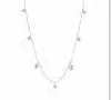 Graziela Small Floating Diamond Necklace In White In Metallic