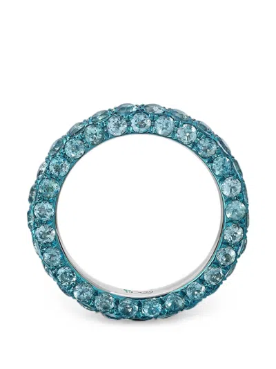 Graziela Three-sided Blue Topaz Ring