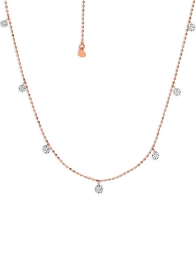 Graziela Tiny Floating Diamond Necklace In Multi