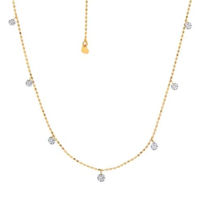 Graziela Tiny Floating Necklace In Gold