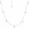 Graziela Ts Tiny Floating Diamond Necklace In White In Metallic