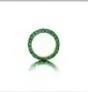 Graziela Tsavorite & Green Rhodium 3 Sided Ring