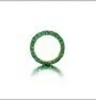 Graziela Tsavorite & Green Rhodium 3 Sided Ring