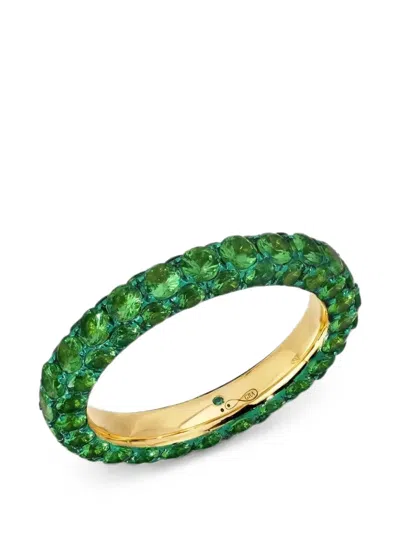 Graziela Tsavorite Three-sided Ring In Green