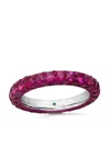 Graziela White Gold Ruby Ring In Pink